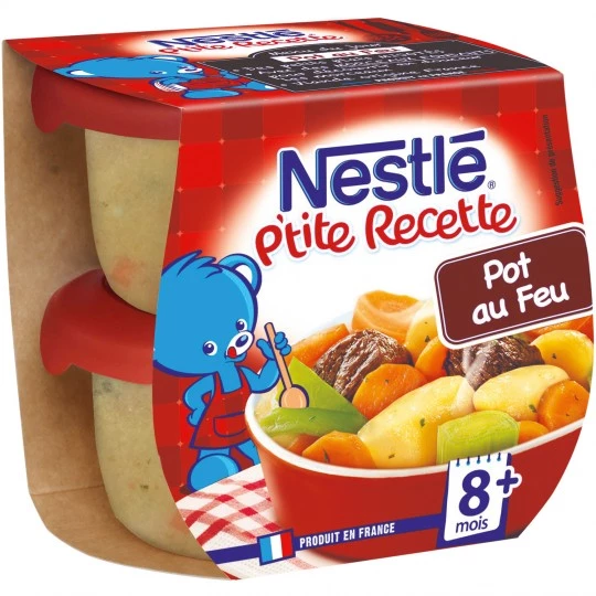 Plat bébé pot au feu 8+ mois 2x200g - NESTLE