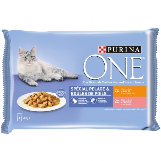 ONE Spezialfutter für Fellkatzen 4x85g - PURINA