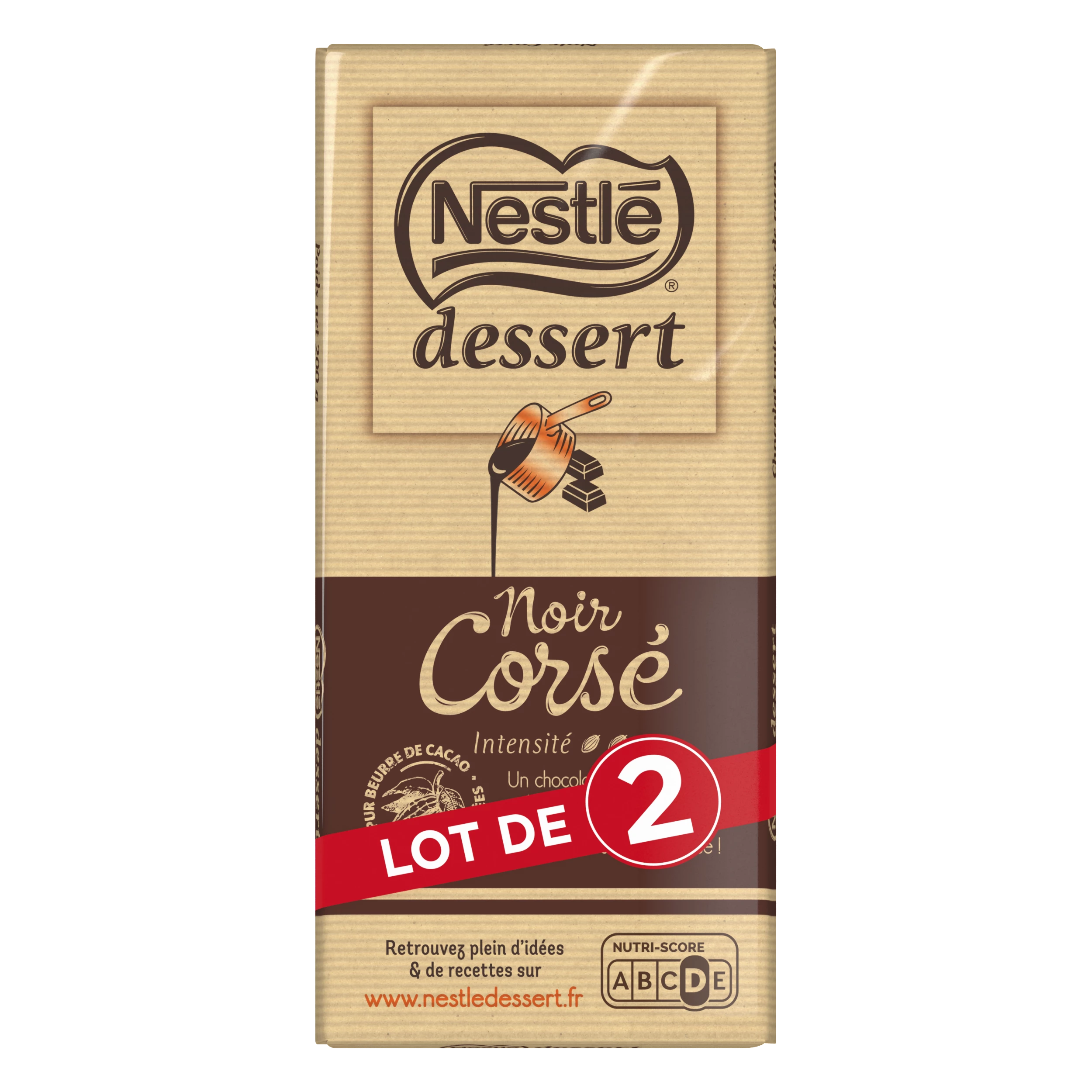 Intense Dark Pastry Chocolate Bar 2x200g - NESTLÉ