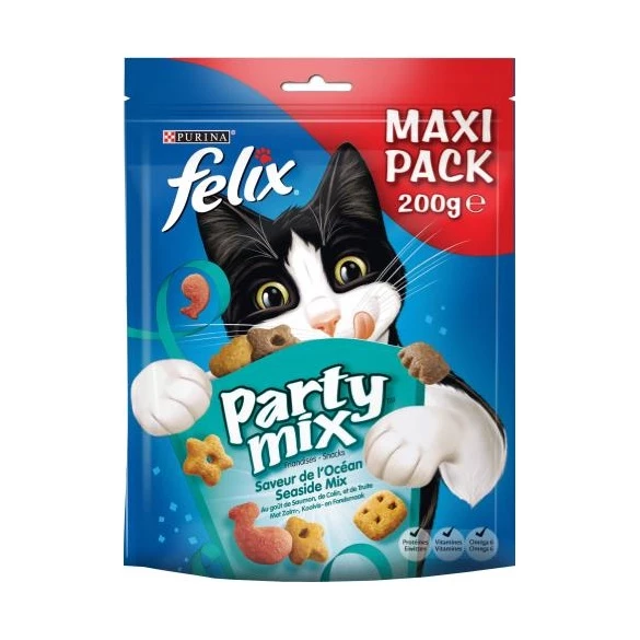 Croquettes pour chat Party Mix Saveur Ocean Felix 200G - PURINA