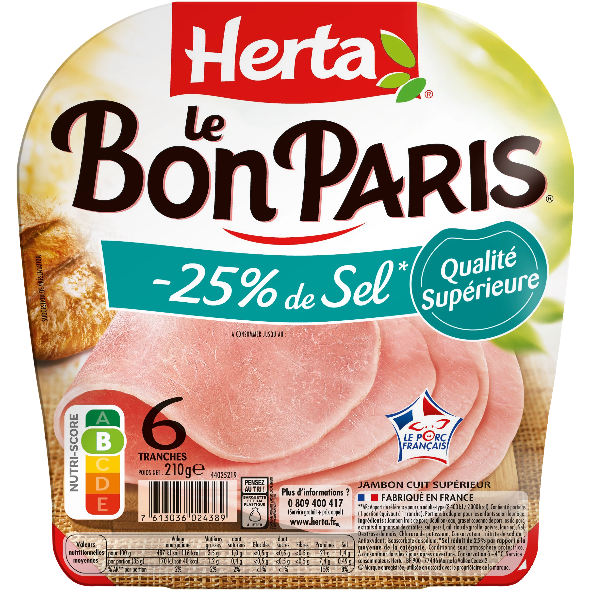 Bon Paris 6t 210g -25%sel