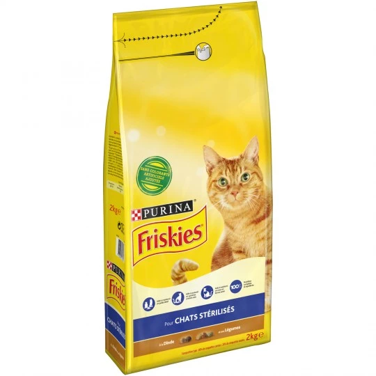 Сухой корм Friskies для кошек с индейкой и овощами 2кг - PURINA
