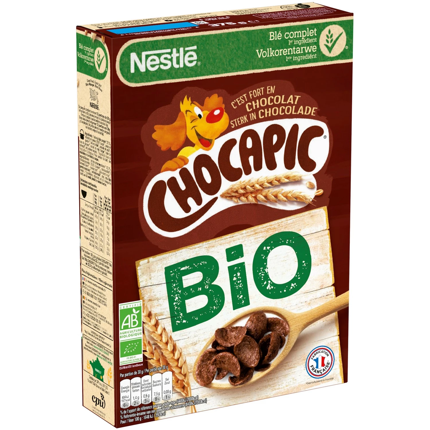 Biologische chocoladegranen 375g - CHOCAPIC