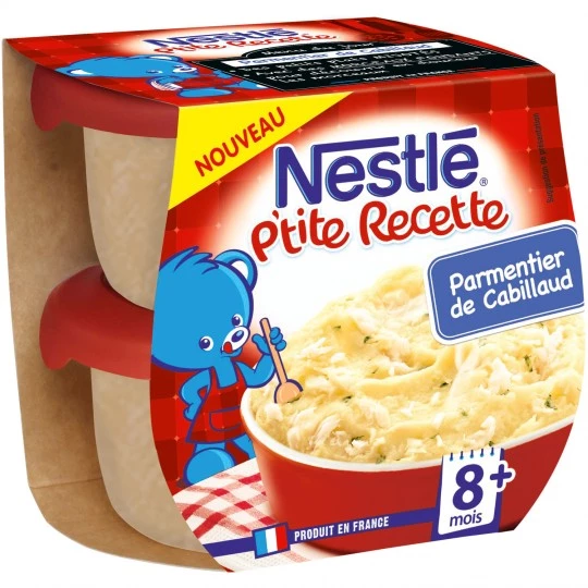 Baby cod parmentier dish from 8 months 2x200g - NESTLE