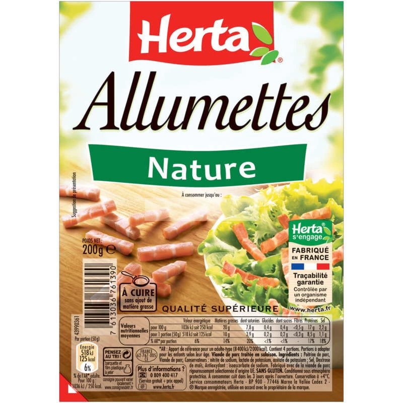 Allumettes Nature 200g
