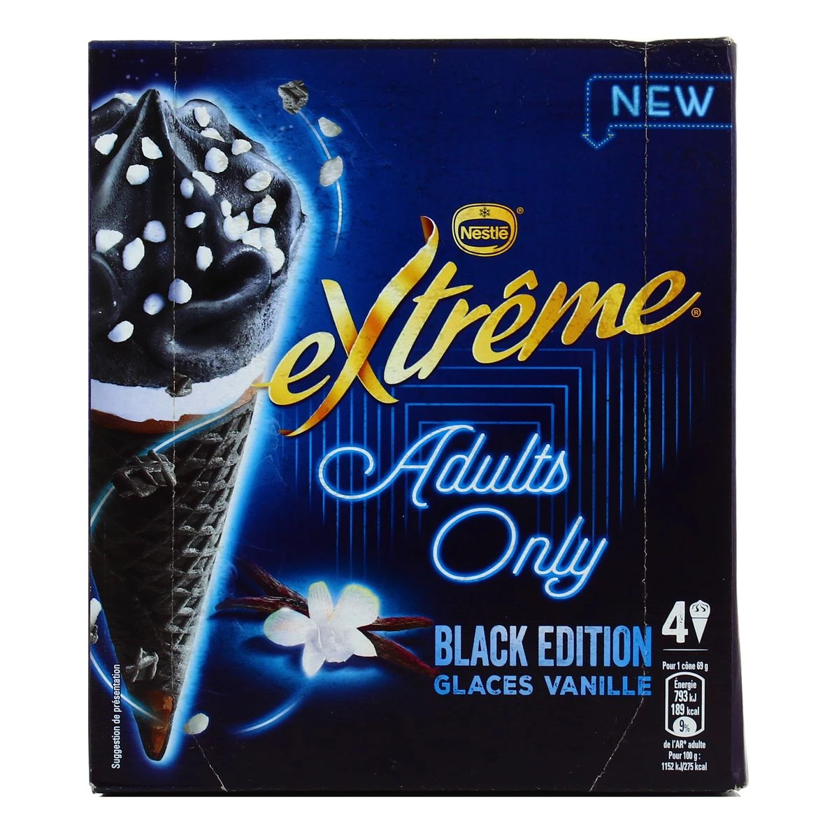 Glaces adults only vanille extrême x4 - NESTLE