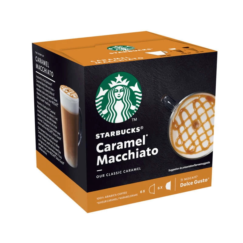 Café capsules caramel macchiato 12x120g - STARBUCKS