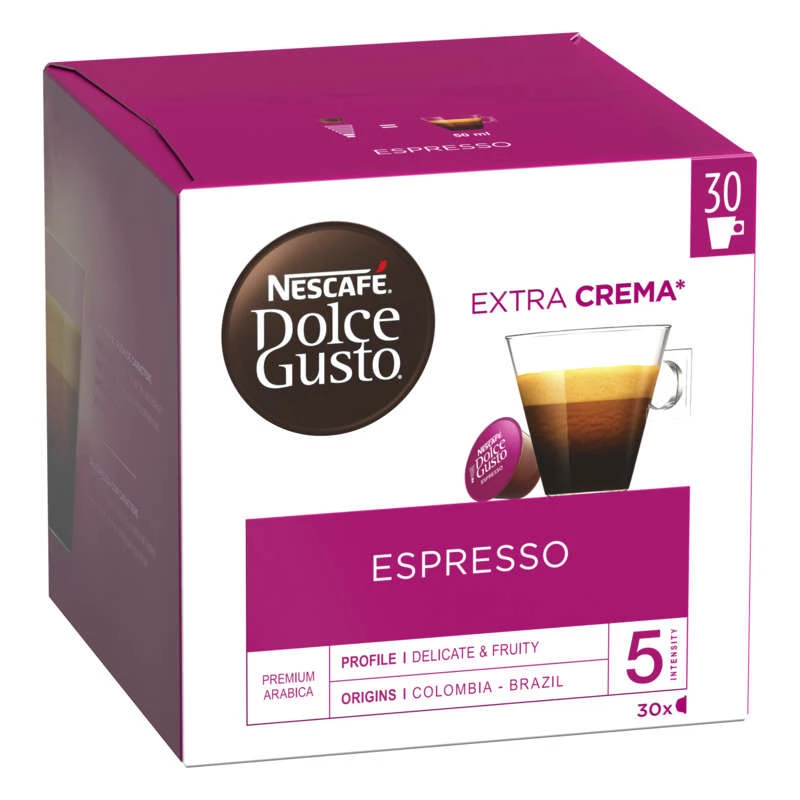 Café Cápsulas Expresso; x30 180g - NESCAFÉ DOLCE GUSTO