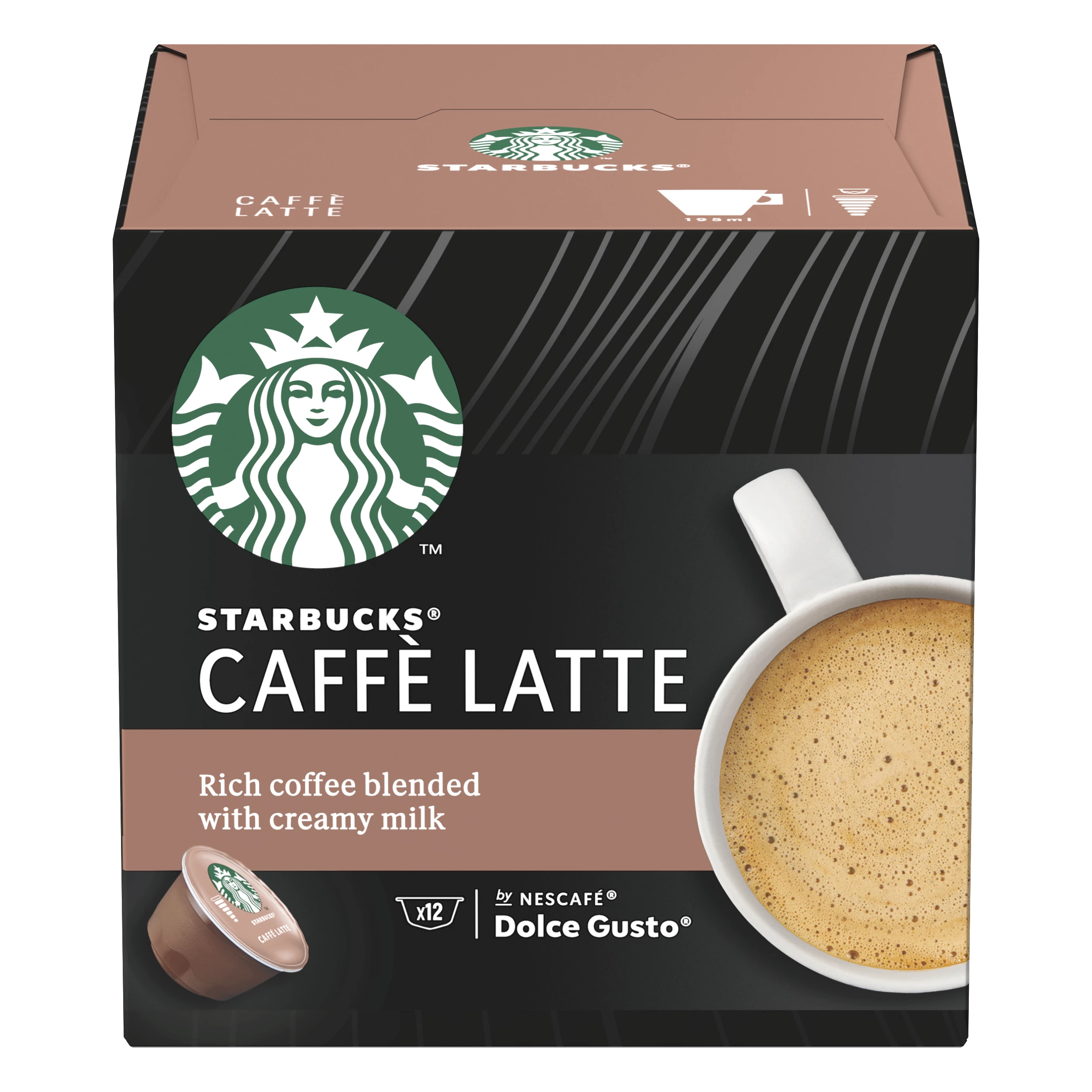 Cápsulas Café Caffe Latte Compatibles Dolce Gusto x12; 121g - STARBUCKS