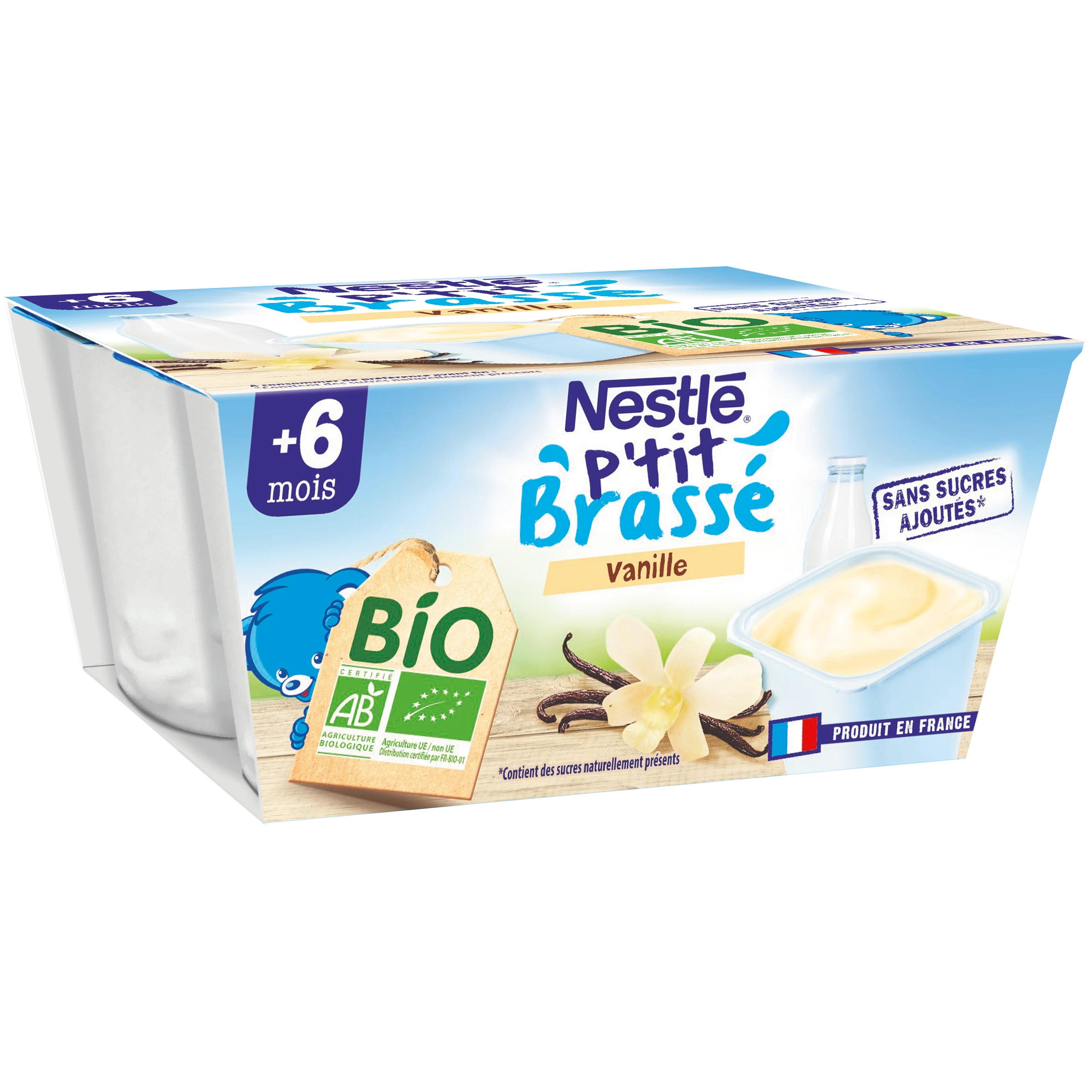 Ptit Brasse Vanille Bio 4x90g