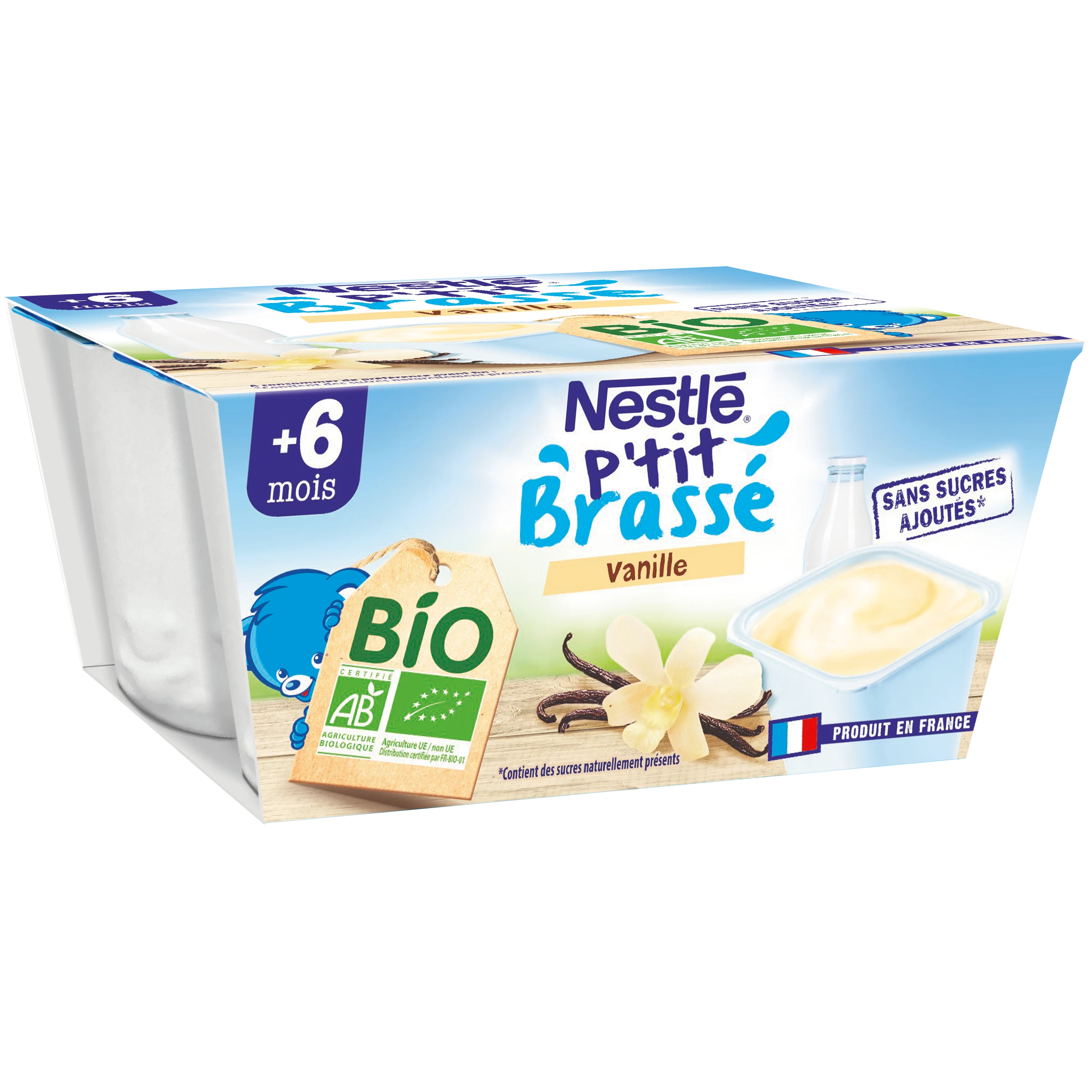 P'tit Brasse Baunilha Orgânica 4x90g