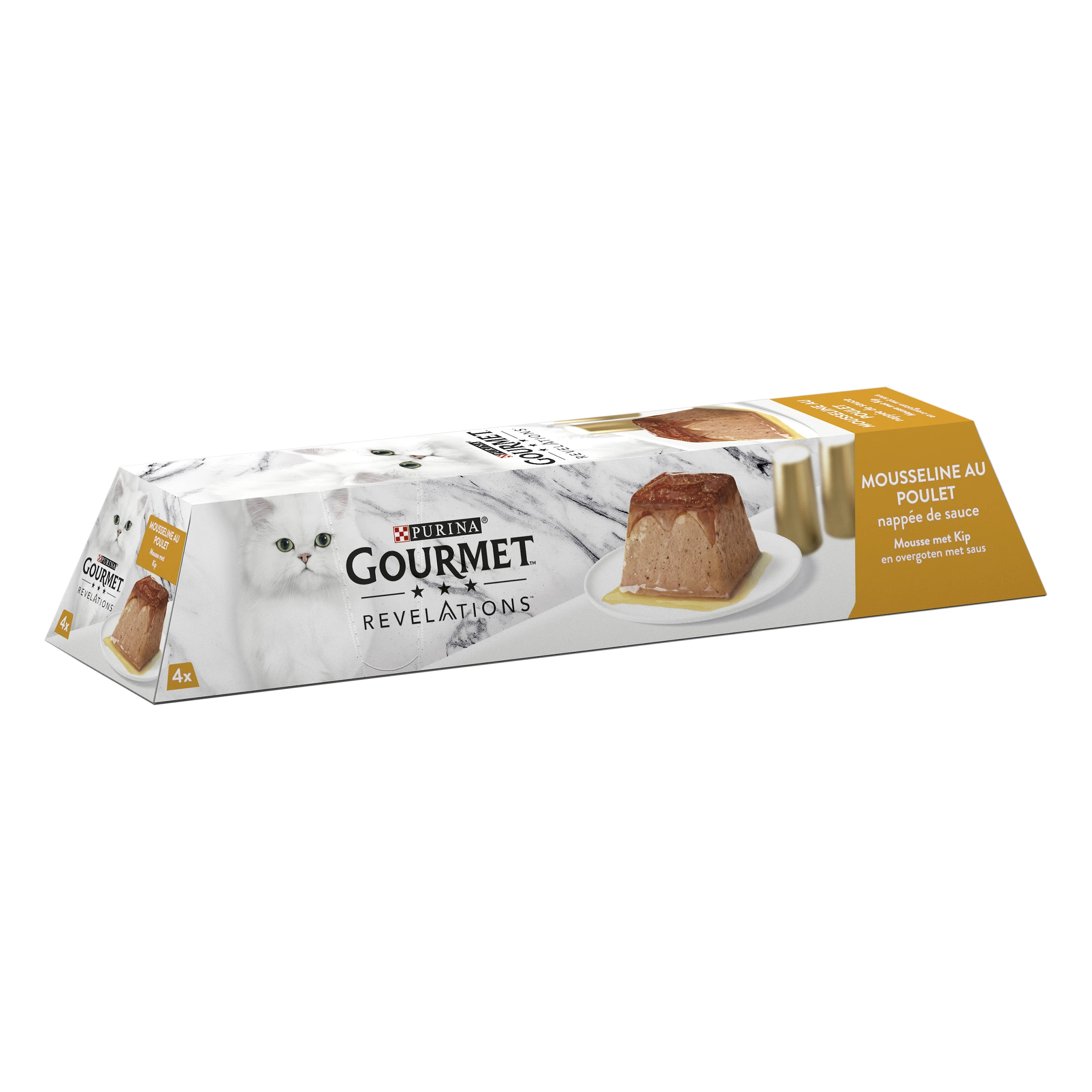 Pâté For Adult Cats In Chicken Mousse Coated With Sauce 4x57g - PURINA GOURMET