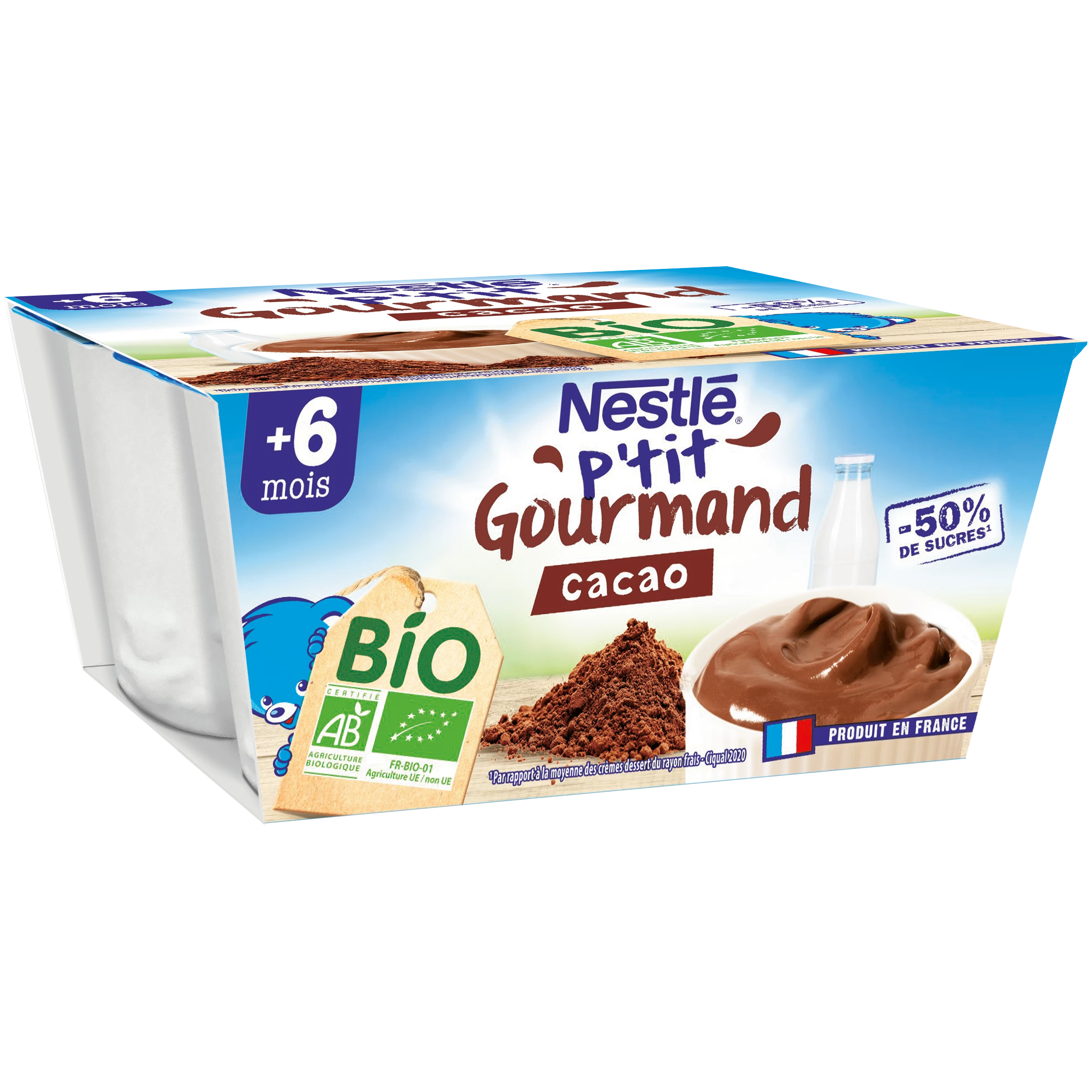 Ptit Gourmand Cacao Biologico 4x90g