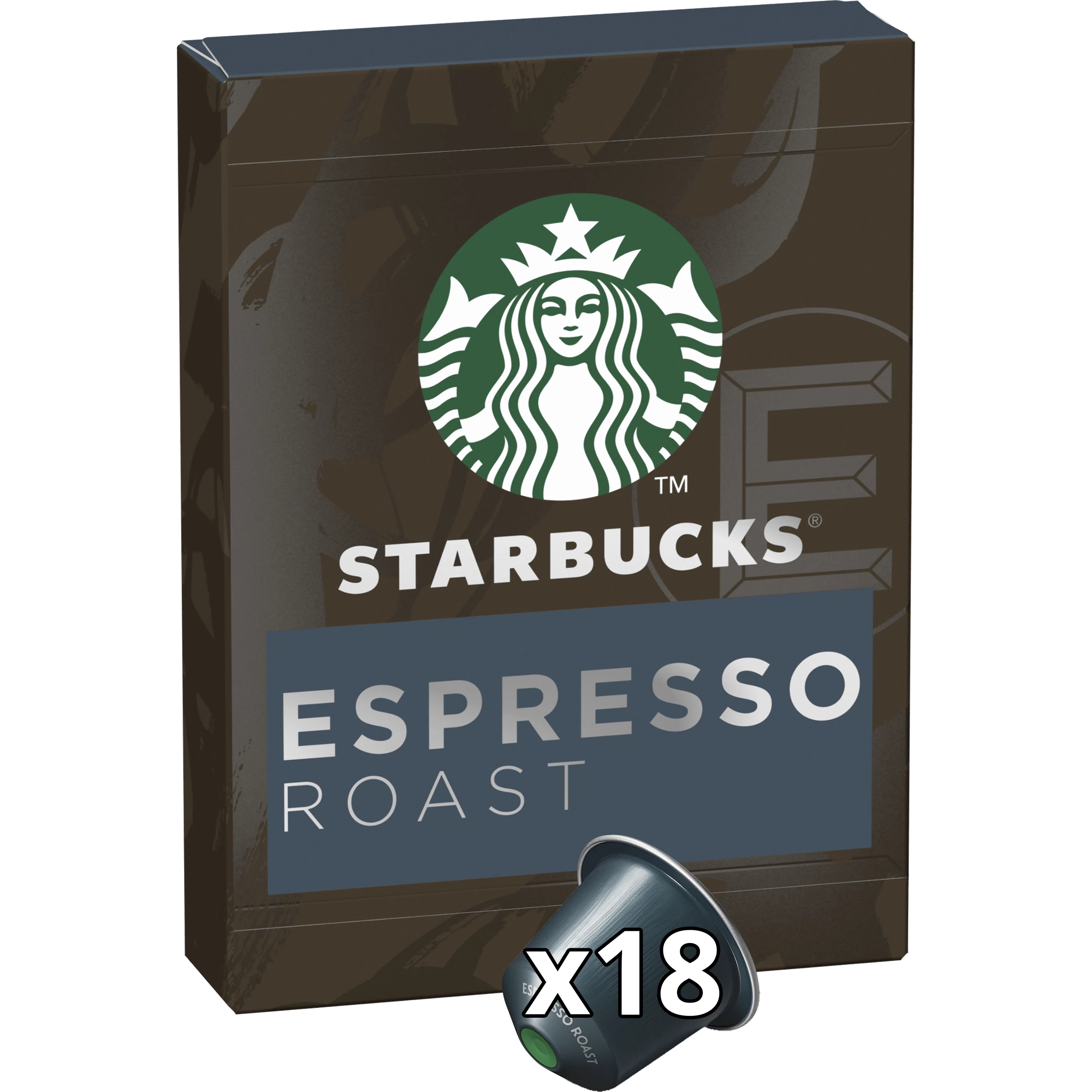 Капсулы Café Espresso Roast, совместимые с Nespresso x18; 101г - STARBUCKS