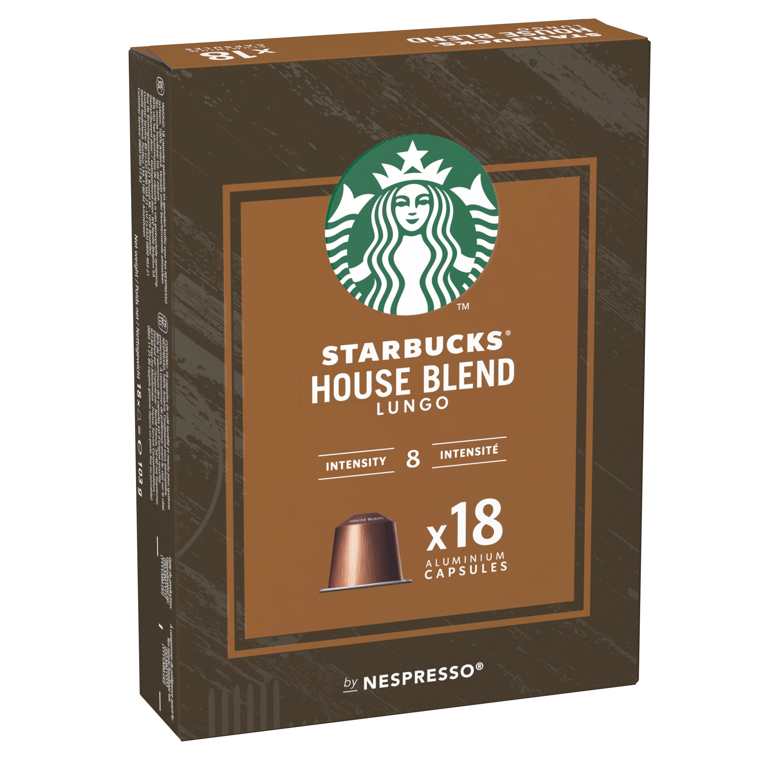 Cápsulas Café House Blend Lungo Compatible Nespresso x10; 52g - STARBUCKS