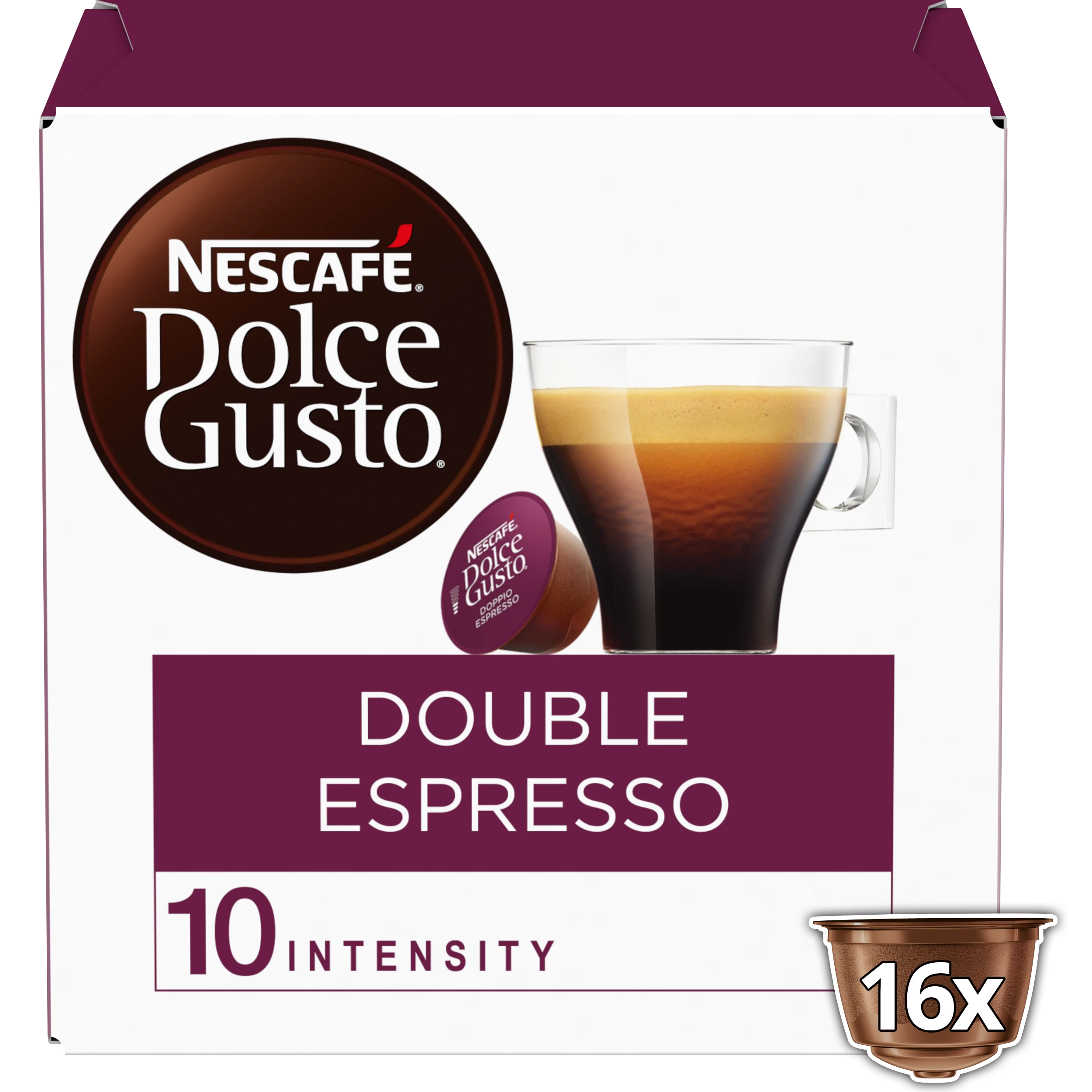 Capsules Café Double Espresso Compatible Dolce Gusto x16; 136g - NESCAFE DOLCE GUSTO