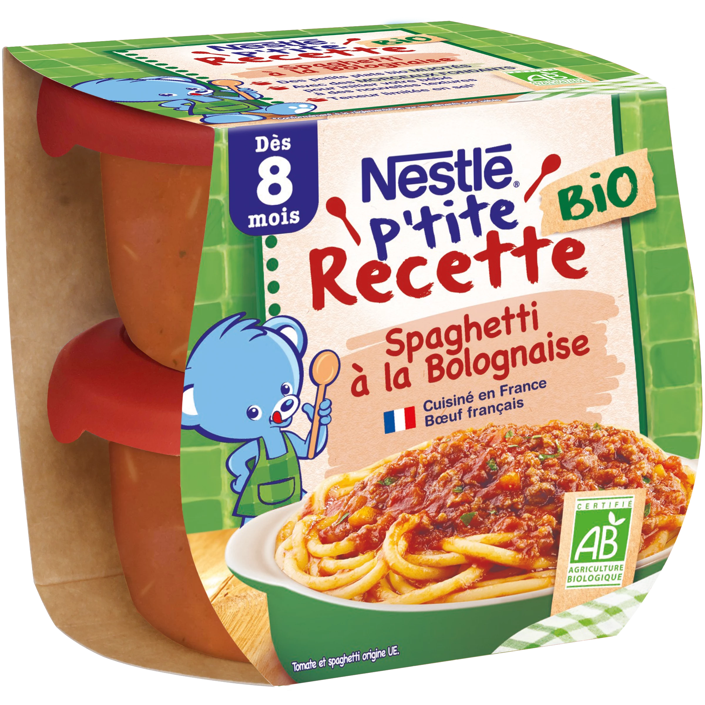 Ptit Spaghbolo Bio 2x190g