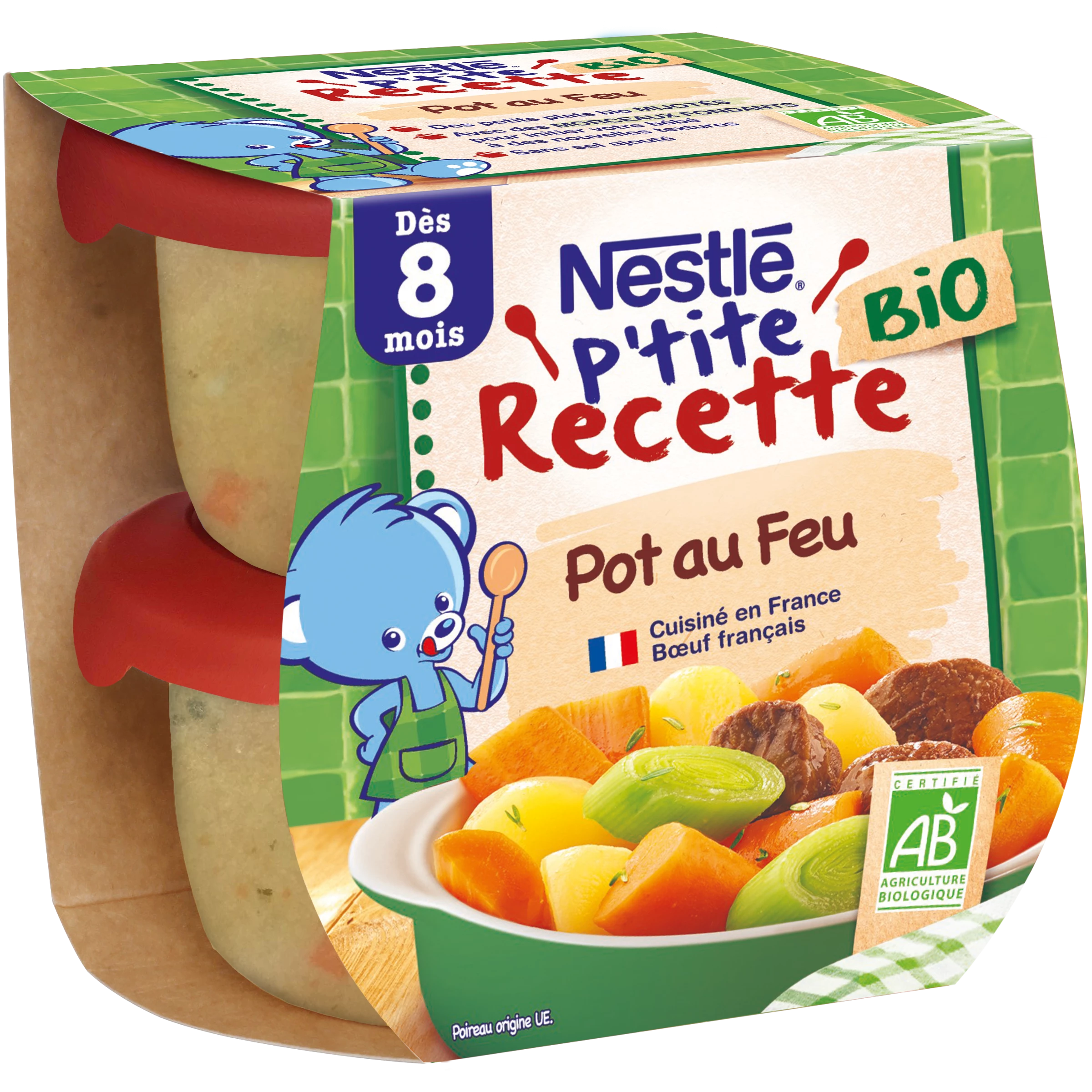 Ptit Rec Pot Au Feu Ecológico 2x190g