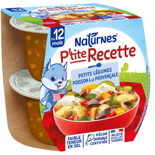P'tite Recept Babyschotel vanaf 12 maanden Provençaalse vis 2x200g - NESTLE