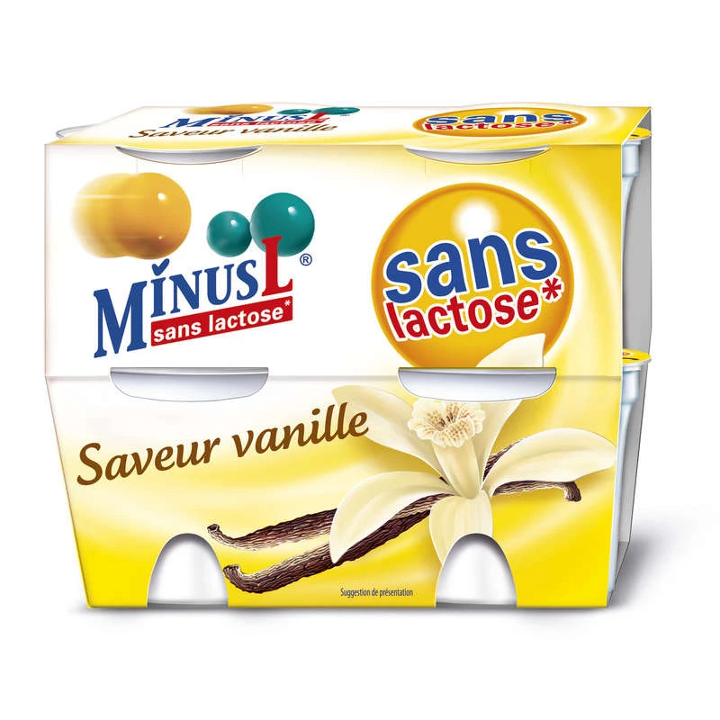 Laktosefreier Vanillejoghurt 4x125g - MINUSL
