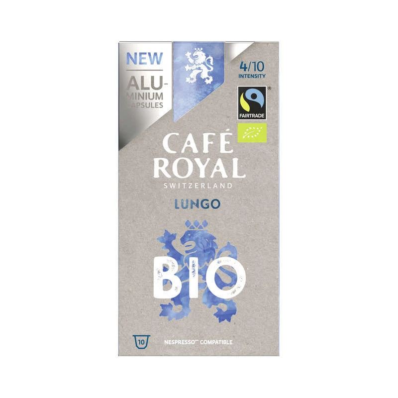 CAFE ROYAL café longo orgánico cápsulas 10 cápsulas 50g