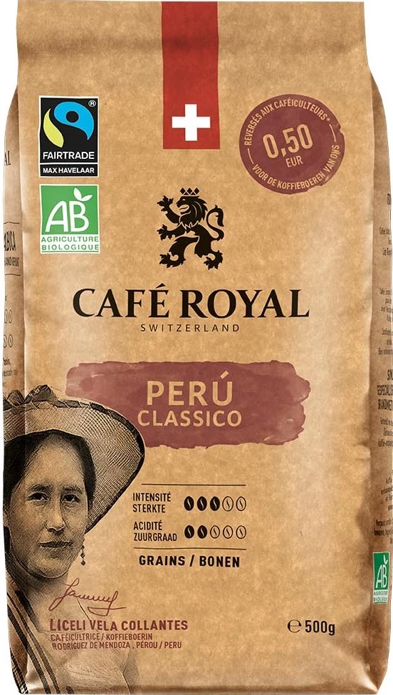 Klassieke Biologische Koffiebonen uit Peru 500g - CAFE ROYAL