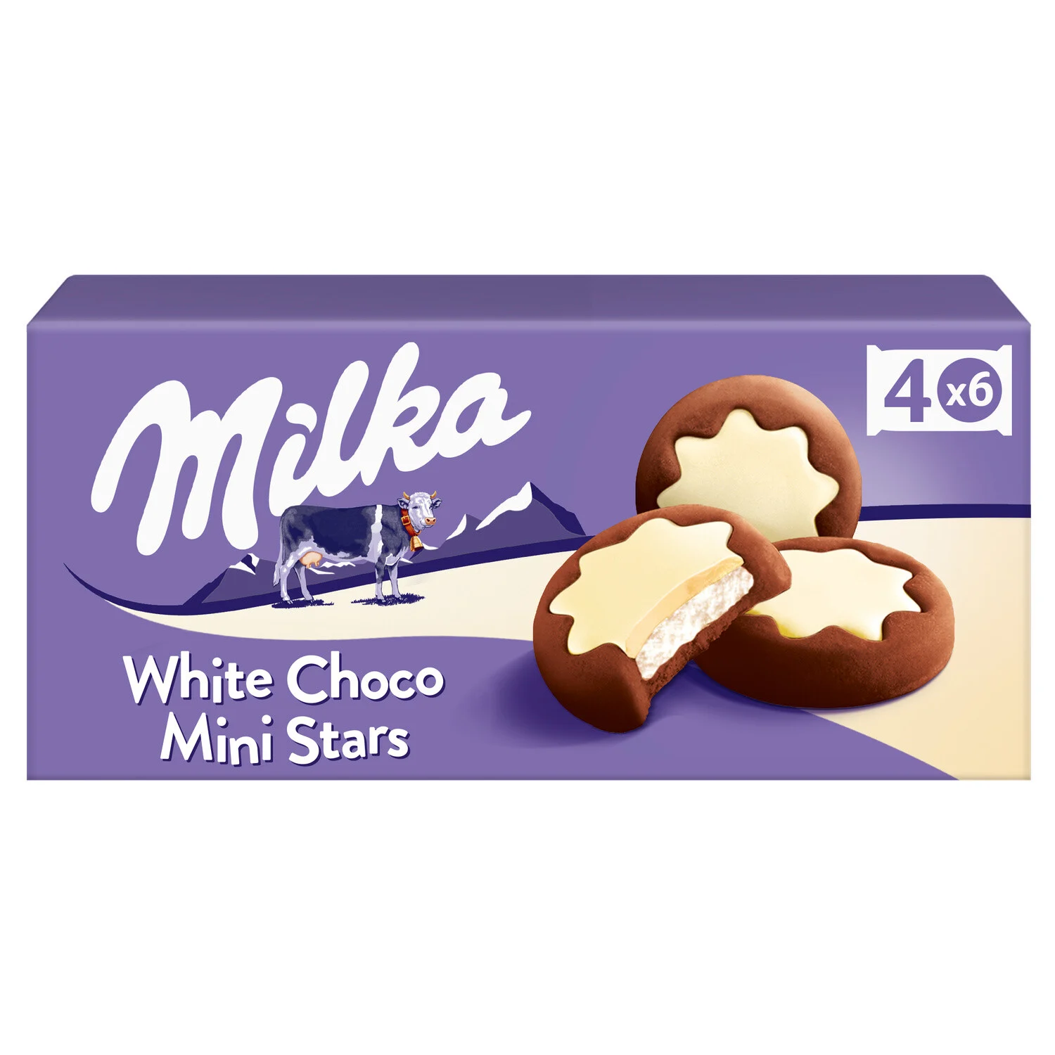 Milk -filled cookies and white chocolate mini stars 150g - Milka