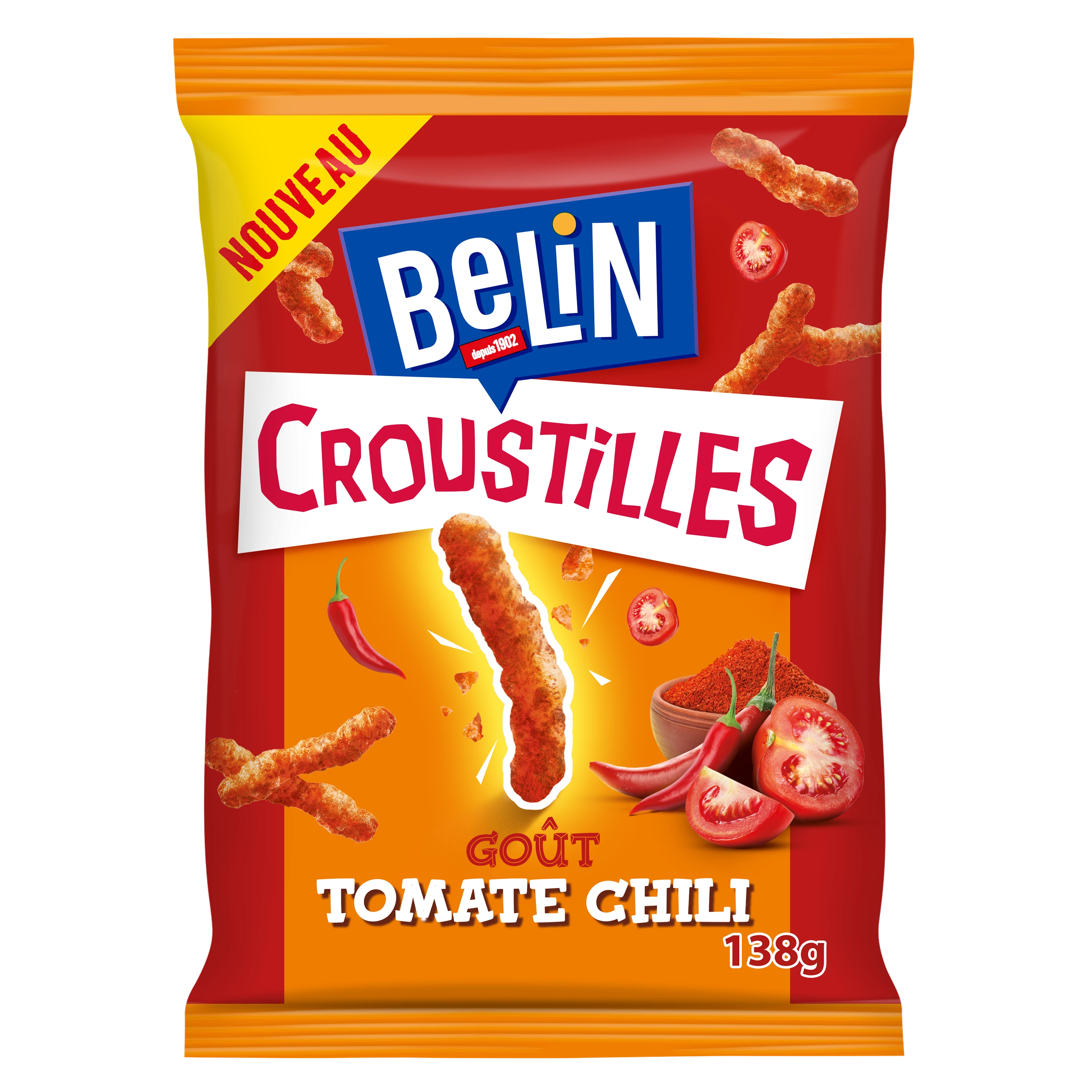 Croustilles Tomate Chili, 138g - BELIN