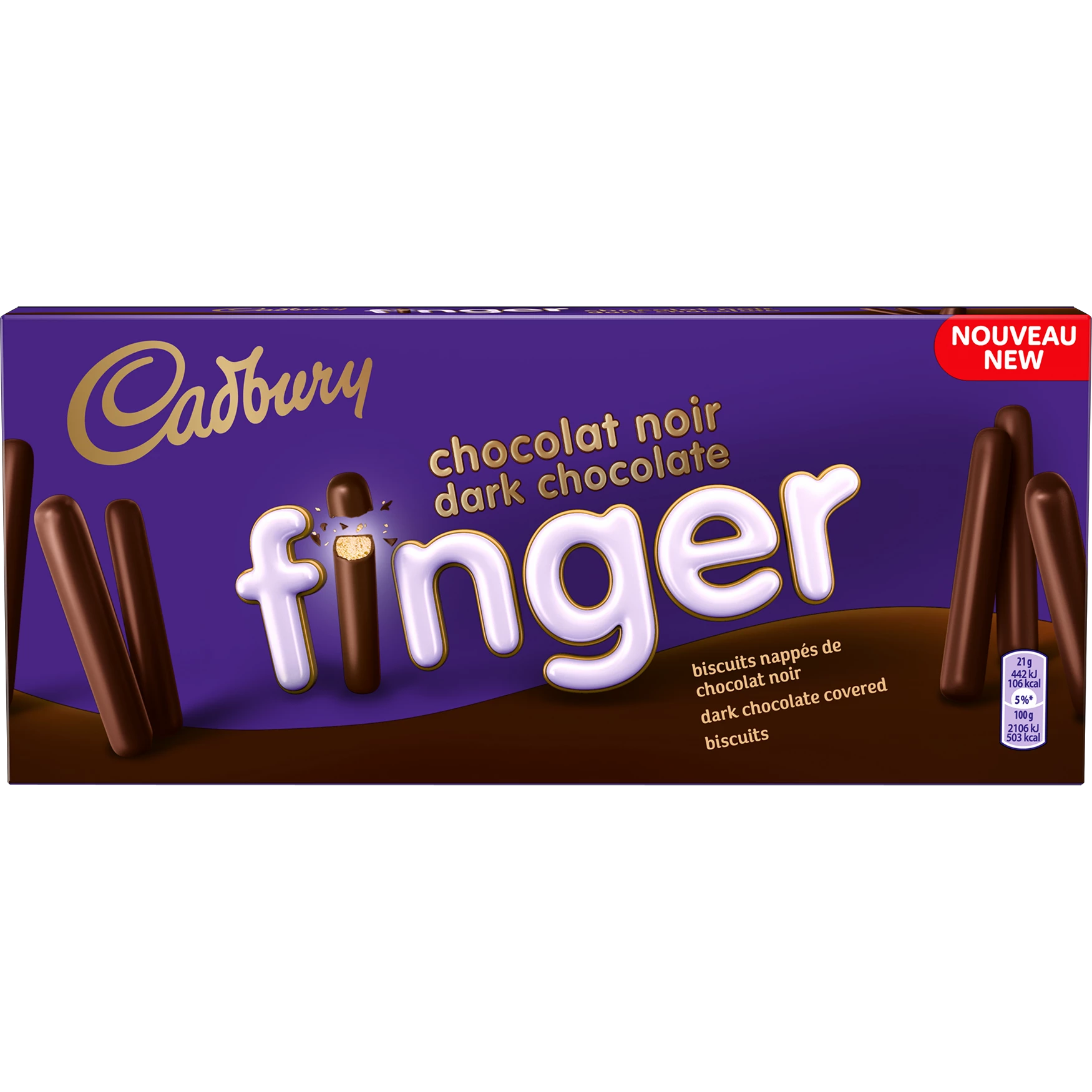Finger aus dunkler Schokolade 114gr
