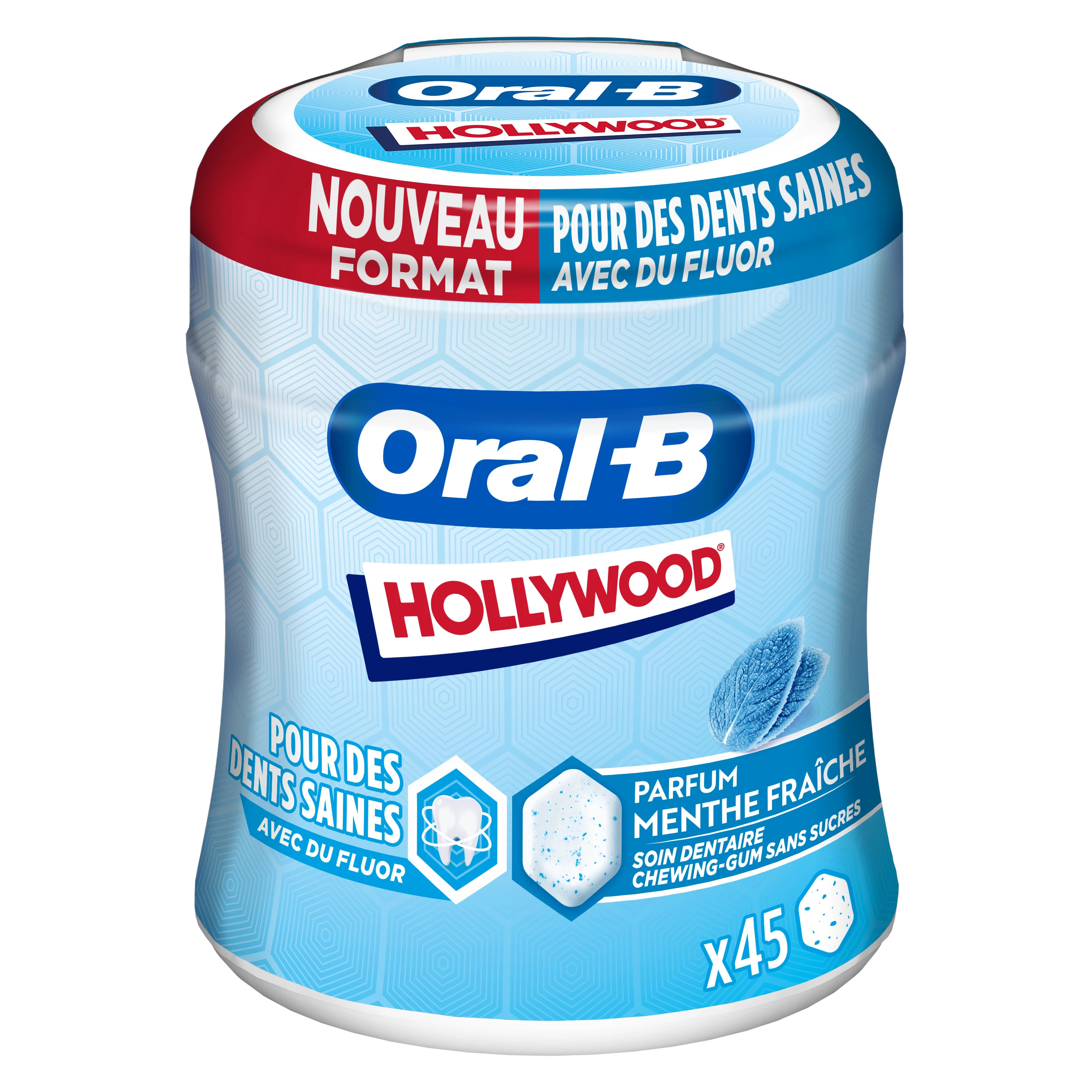 Tandverzorging Suikervrije kauwgom Sterke munt; 76,5 g - ORAL B HOLLYWOOD