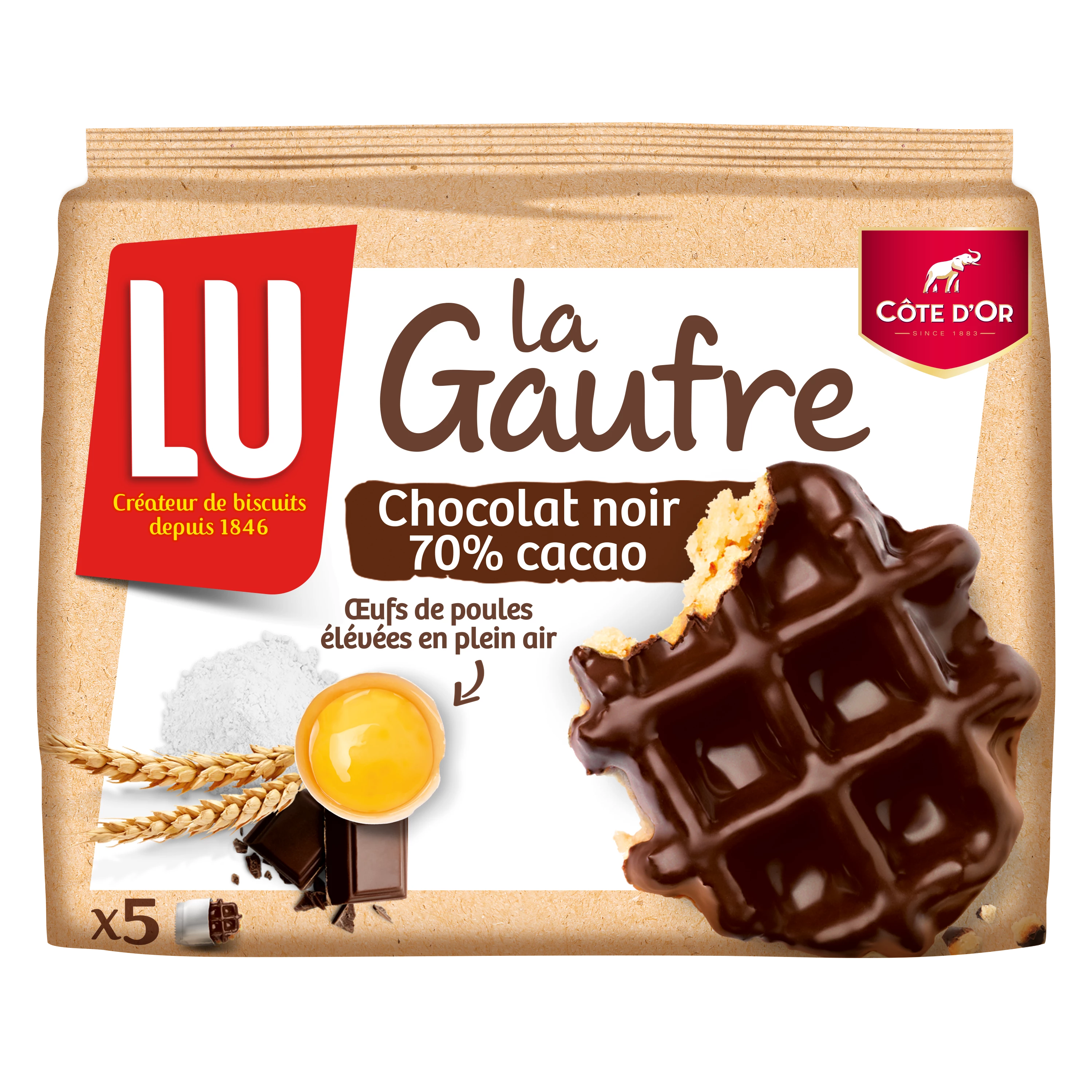 Gaufre Chocolat Noir 260g - CÔTE D'OR