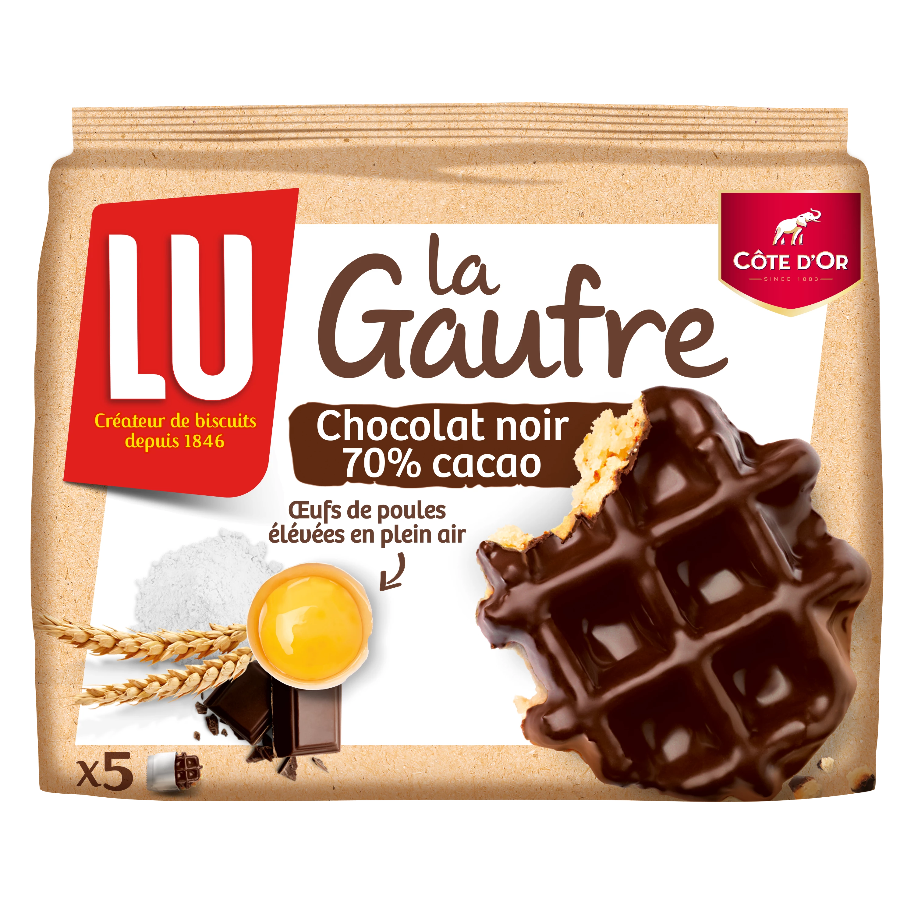 Dark Chocolate Waffle 260g - CÔTE D'OR