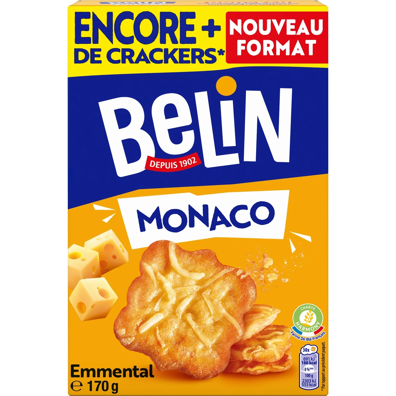 Crackers Emmental Monaco170g -  Belin