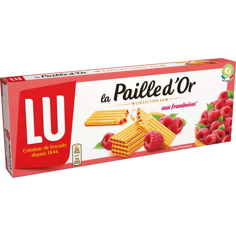 Gaufrettes Paille D'or Framboise 170g - LU