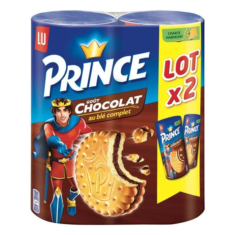 Biscuits chocolat au blé complet Lu 2x300g - PRINCE