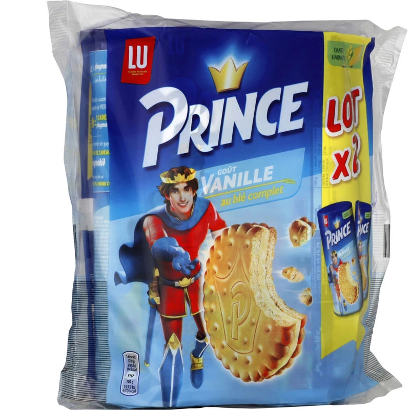 Biscotti integrali alla vaniglia 2x300g - PRINCE