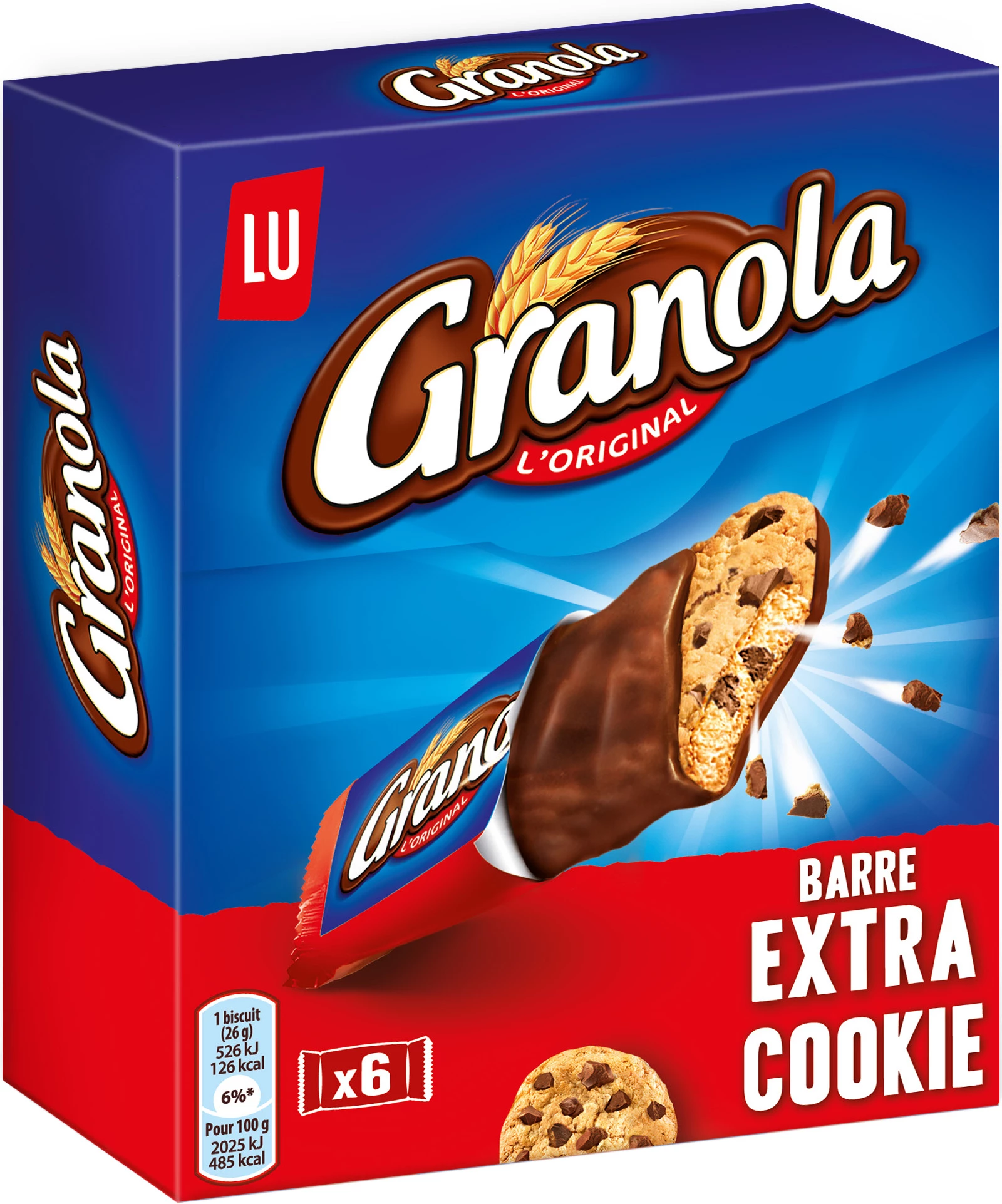 Extra cookie bars 168g - GRANOLA