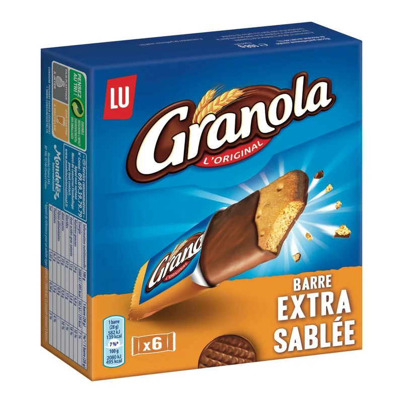 Barre extra sablée x6 168g - GRANOLA