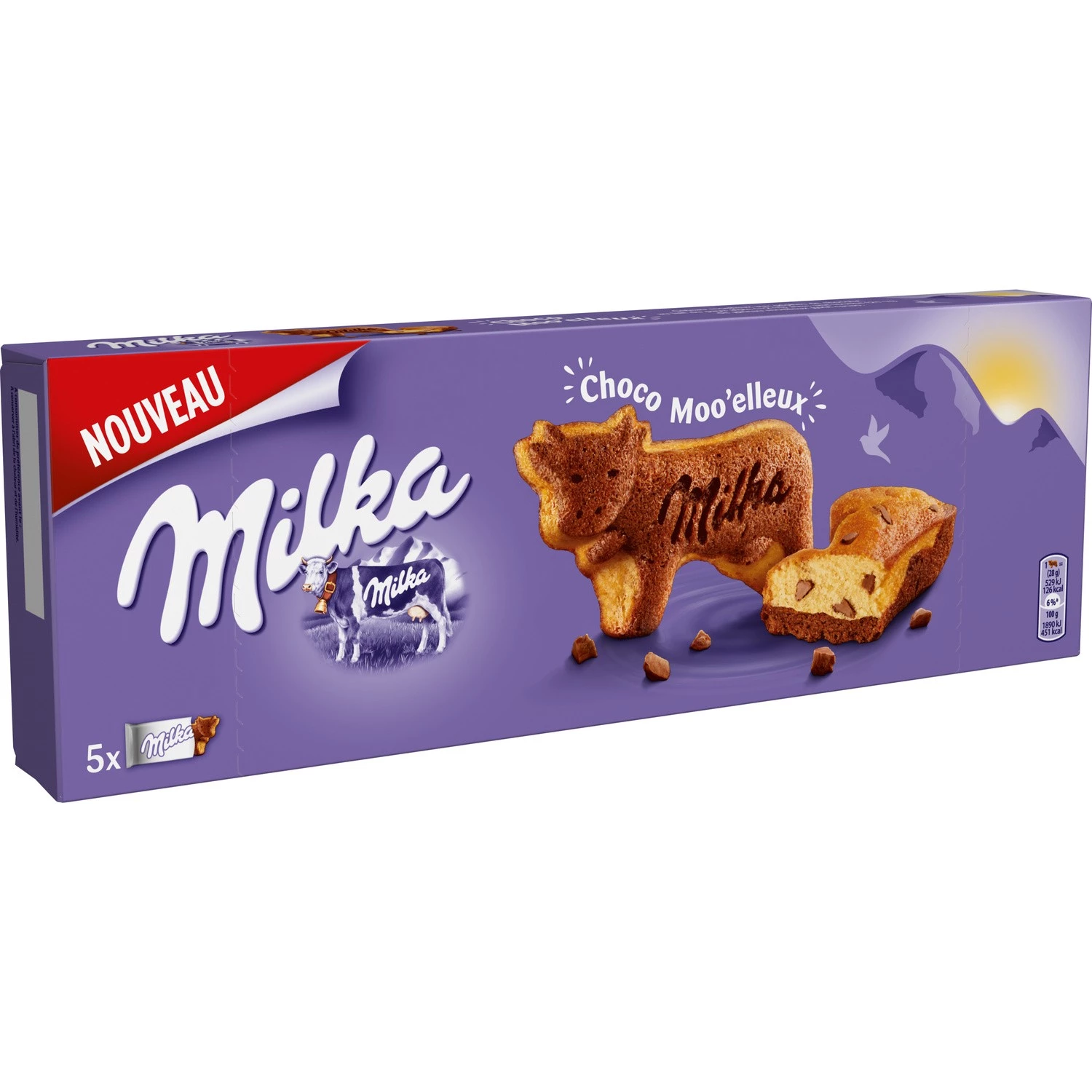 Choco Moo'elleux Cakes x5 140g - MILKA