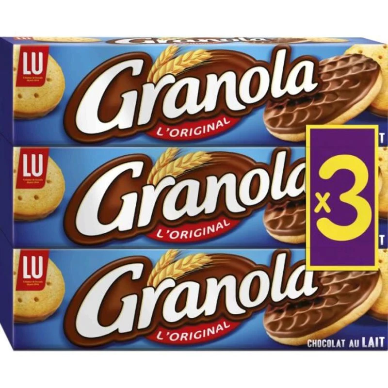 Biscoitos de chocolate ao leite 3x200g - GRANOLA