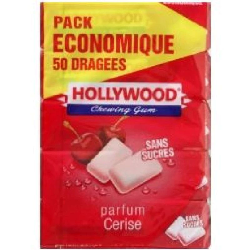 Chicle de cereza; 5 cajas - HOLLYWOOD