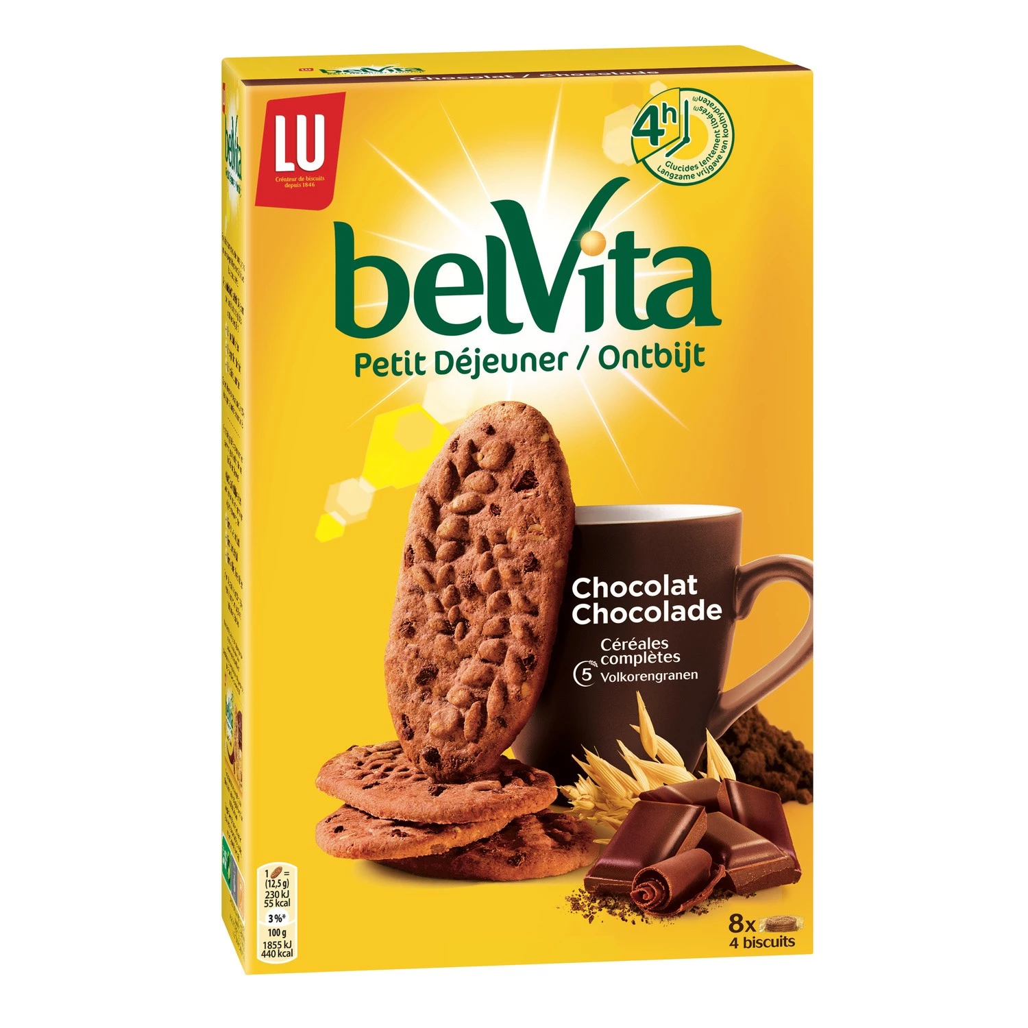 Biscoitos de chocolate Lu para café da manhã 400 g - BELVITA
