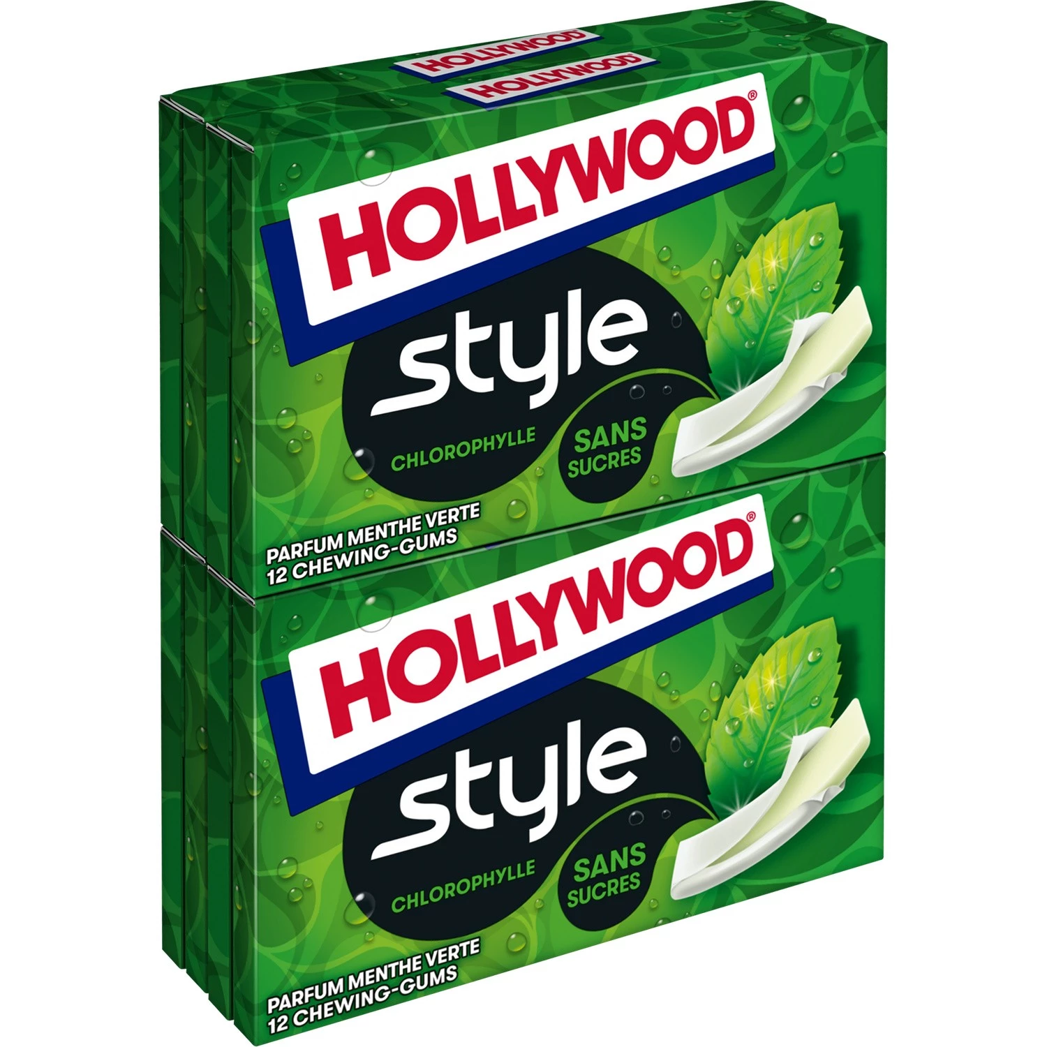 Chewing-gum Chlorophylle Sans Sucres; 27g - HOLLYWOOD