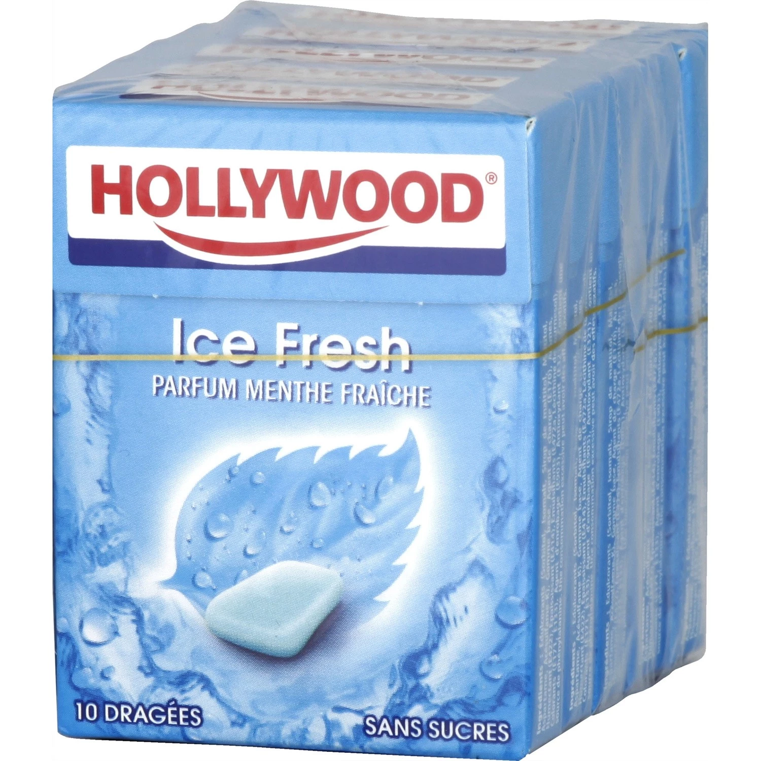 Fresh Mint Chewing Gum Without Sugar; 70g - HOLLYWOOD