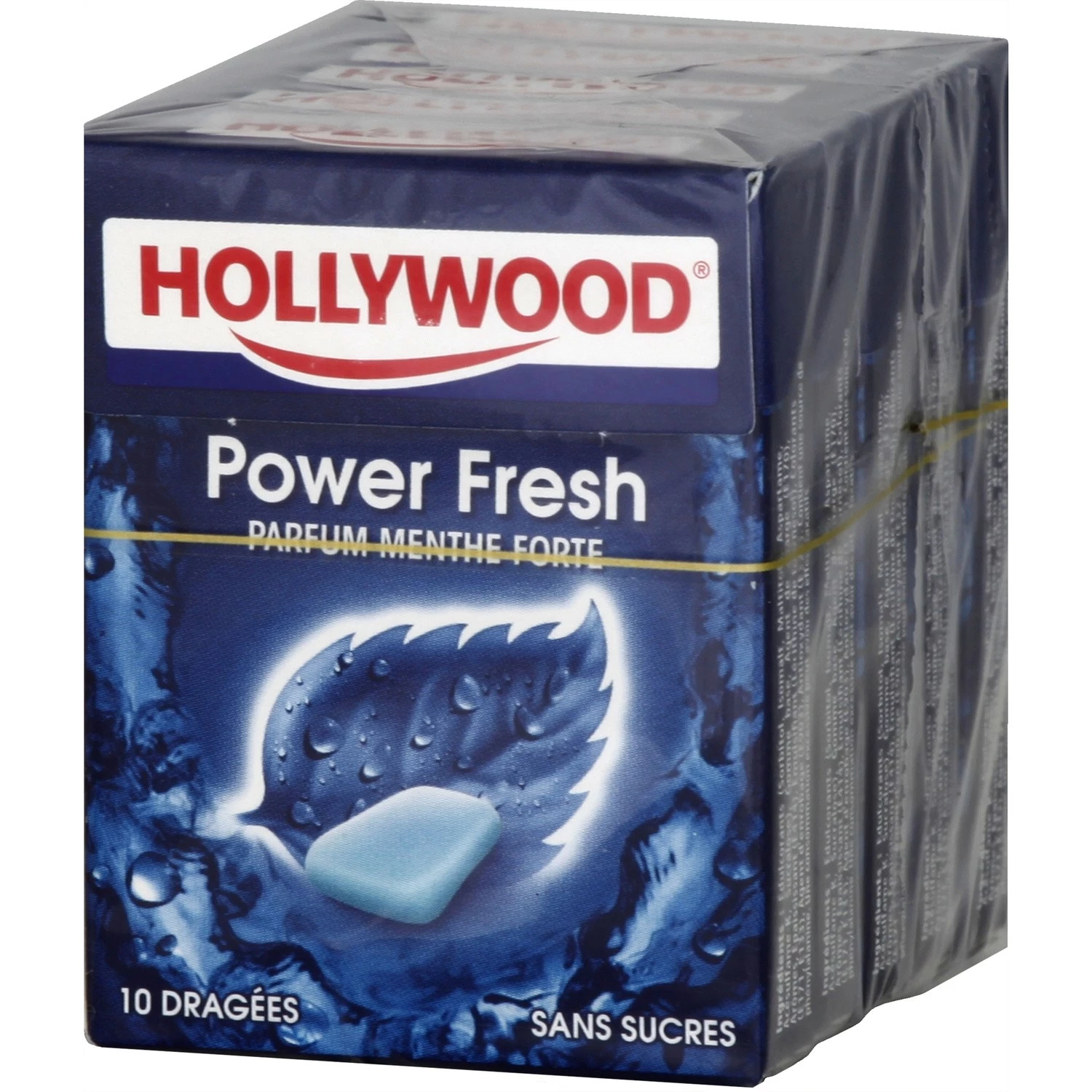 Strong Mint Chewing Gum Without Sugar; 70g - HOLLYWOOD