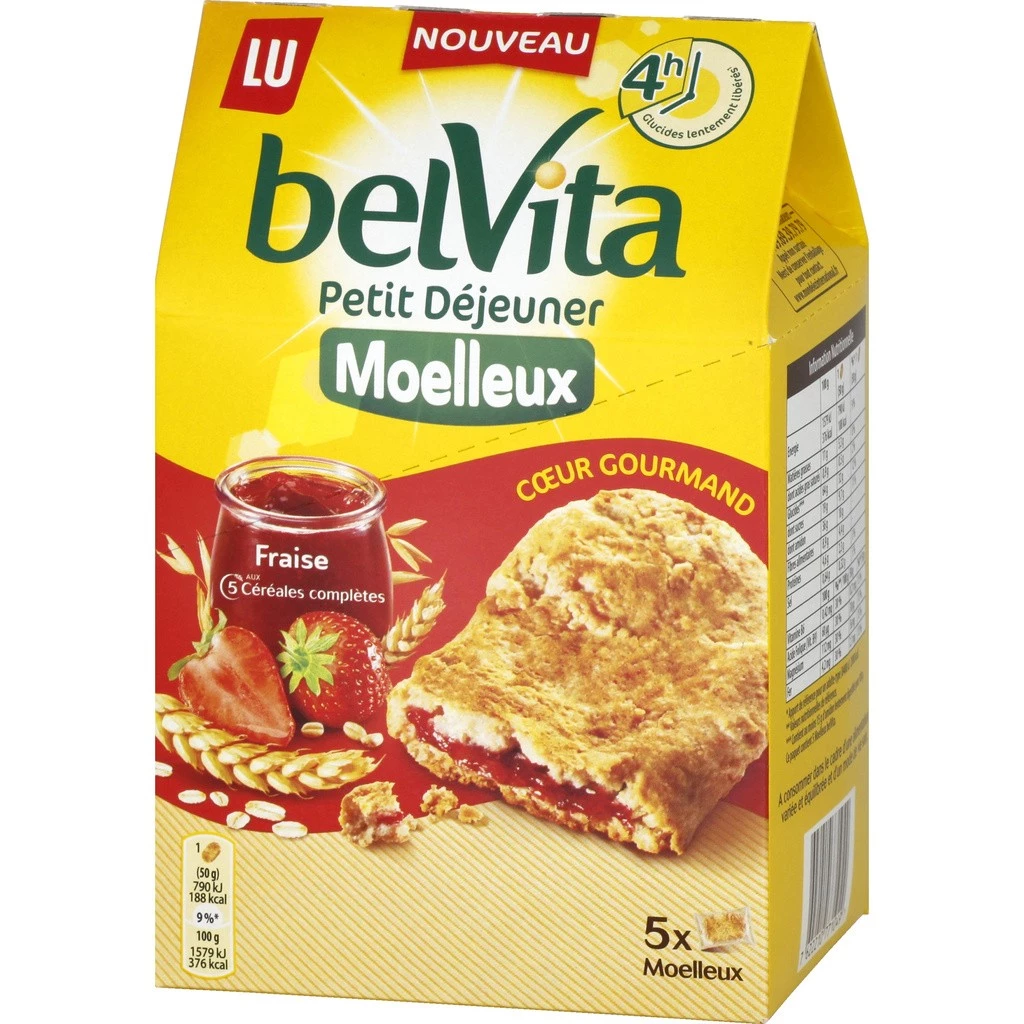 Galletas blandas de desayuno de fresa 250G - BELVITA