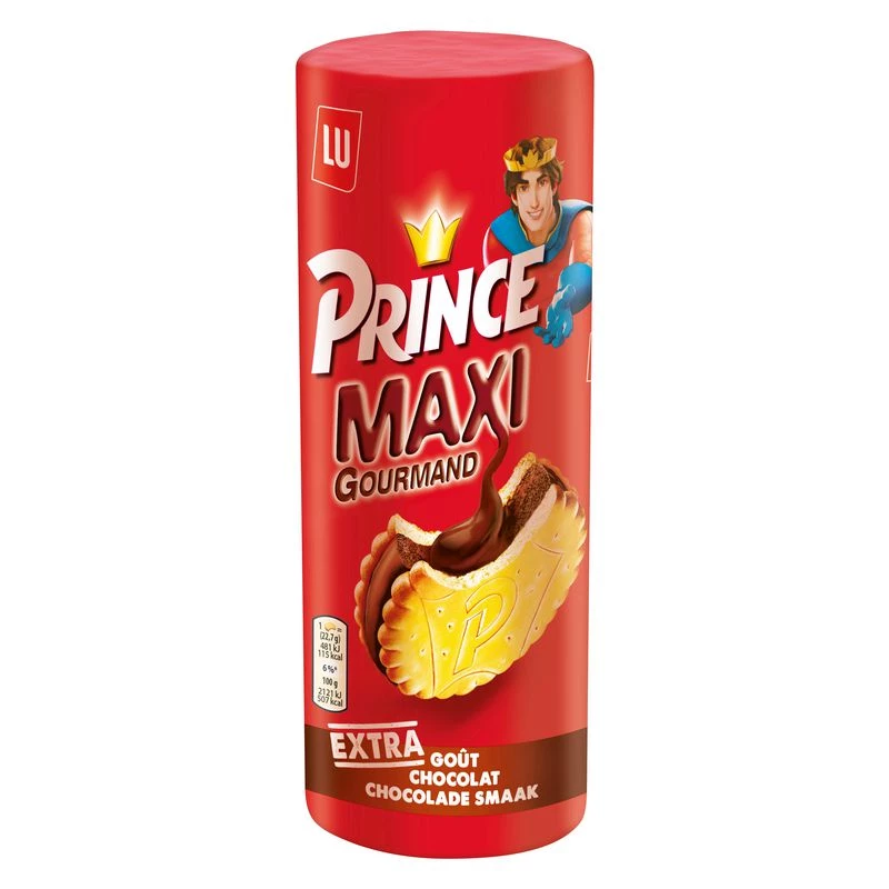 Biscoitos Prince maxi gourmand chocolate extra 250g - PRINCE