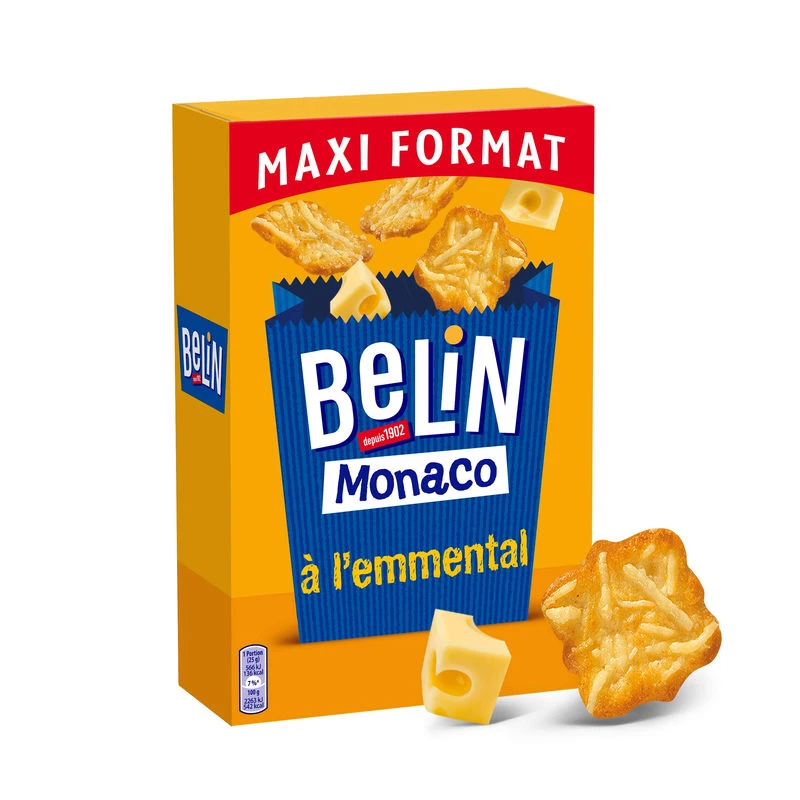 Biscoitos Aperitivos Monaco Emmental Crackers, 155g - BELIN