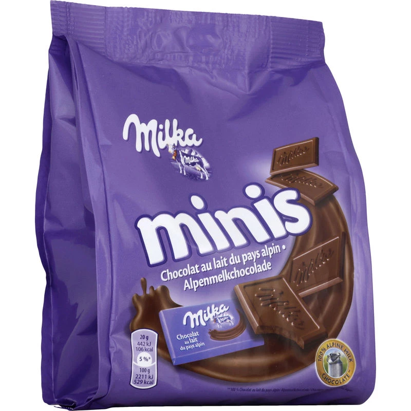 Mini Alpenmelkchocolade 20x10g - MILKA