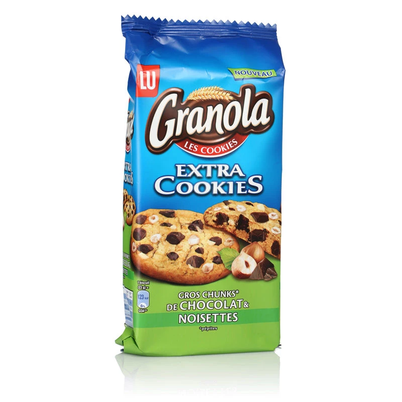 Grote chocolade- en hazelnootkoekjes 184g - GRANOLA